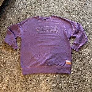 Adidas purple crewneck sweatshirt